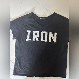 Men’s Golden Aesthetic’s Iron Muscle Tank Wide Neck Cut Off Size XL